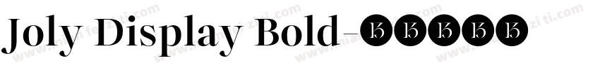Joly Display Bold字体转换